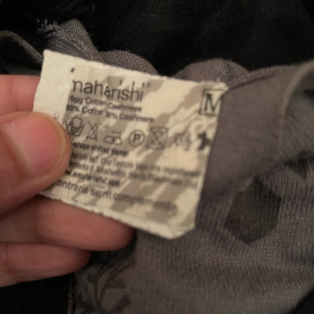 Maharishi Charcoal Cashmere Blend Garment